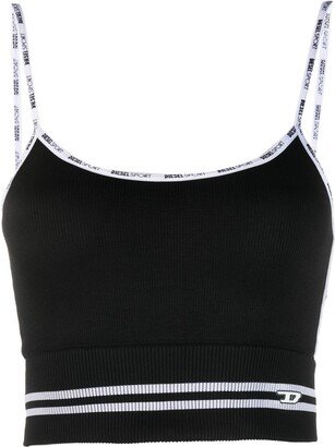 Logo-Print Sports Bra-AB