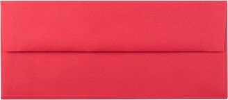 JAM Paper & Envelope JAM Paper Open End #10 Business Envelope 4 1/8 x 9 1/2 Red 500/Pack (67161H)