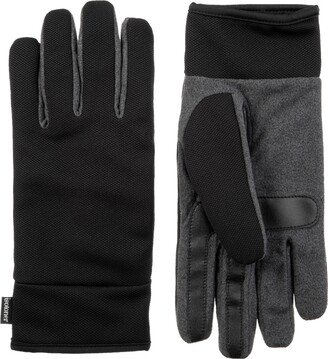 Isotoner Signature Men's Lined Water Repellent Tech Stretch Gloves