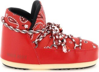 X Moonboot Bandana-Printed Round-Toe Boots-AB