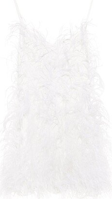 Zariah Feather Embellished Mini Dress