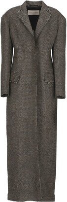 Houndstooth Long Sleeved Coat