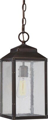 Brennan 1-Light Outdoor Hanging Lantern in English Bronze with Gold - English bronze/gold