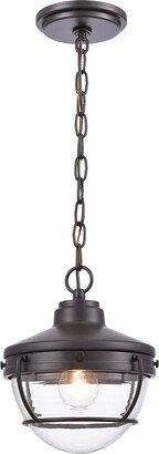 Artistic Home & Lighting Artistic Home Eastport 9'' Wide 1-Light Outdoor Pendant-AB