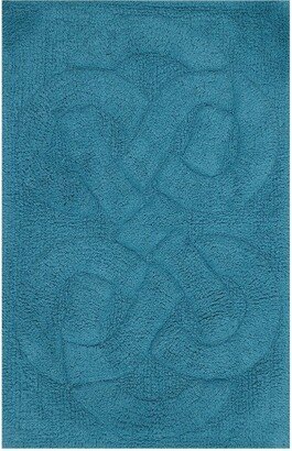 Knightsbridge Tuft Twisted 220 GSF Non Skid Back Bath Rug 20 x 30 - Aqua