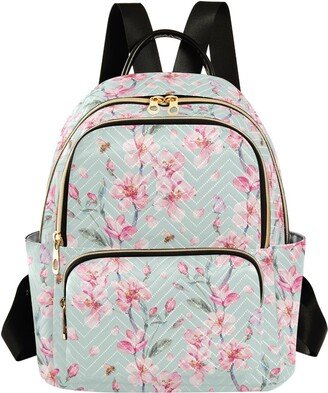 Mnsruu Vintage Spring Flowers Backpack Women Laides Rucksack School Bags Lightweight Shoulder Bag Daypack for Womens