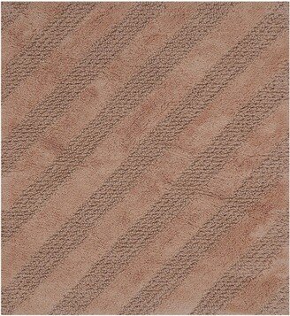 Unique Stripe Honeycomb Sculptured Bath Rug Made Soft Plush Cotton Is Super Soft The Touch 17 X 24 Natural