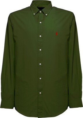 Polo Pony Motif Button-Up Shirt