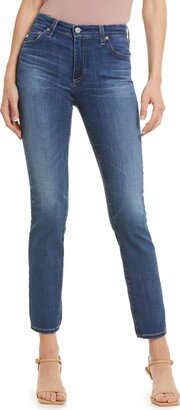 Mari High Waist Stretch Slim Straight Leg Jeans