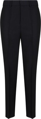 Mid-Rise Slim-Cut Tailored Trousers