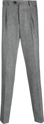 Pressed-Crease Virgin Wool Trousers