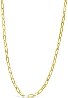 Sf Fine 14K Elongated Paperclip Chain Necklace