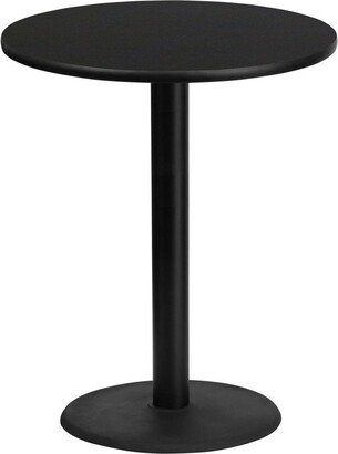 Emma+oliver 36 Round Laminate Table Top With 24 Round Bar Height Table Base