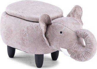 Home 2 Office Elephant Faux Leather Ottoman