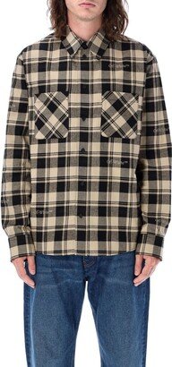 Checked Long-Sleeved Flannel Shirt