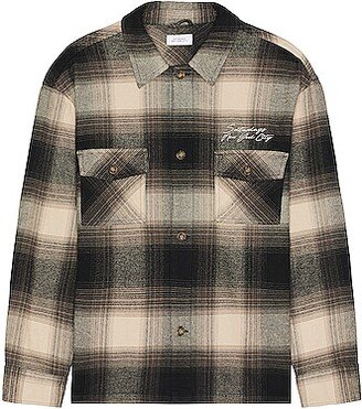 Driessen Flannel Overshirt in Grey