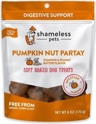 Shameless Pets Soft-Baked Dog Treats | Clean, Natural, Grain-Free Dog Biscuits | Made w/Upcycled Ingredients in Usa | Pumpkin Nut Partay | 6oz, Case o