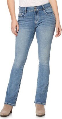 Women' Luciou Curvy Bootcut Mid-Rie Bling Inta Stretch Junior Jean (Standard and Plu), Paola, 17