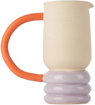 Milo Made Ceramics Off-White & Purple Lumpy Jug