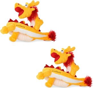 Mighty Jr Dragon Yellow, 2-Pack Dog Toys