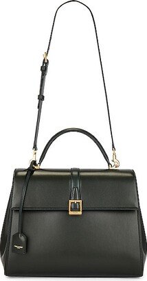 Medium Le Fermoir Top Handle Bag in Dark Green