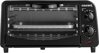 4-Slice Oven with Toast, Broil & Bake Functions, Black