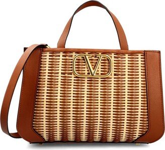 VLogo Plaque Top Handle Bag-AA