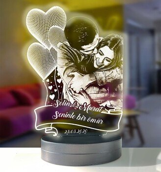 Personalized 3D Illusion Picture Night Light, Custom Photo Lamp, Couple Gifts, Gift