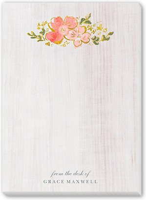 Notepads: Wooden Reminder 5X7 Notepad, Gray