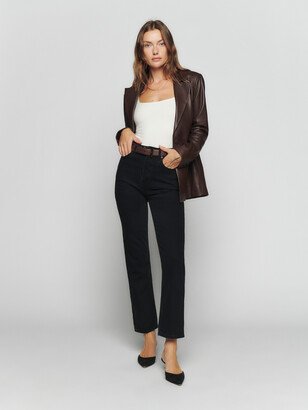 Cynthia High Rise Straight Cropped Jeans-AA