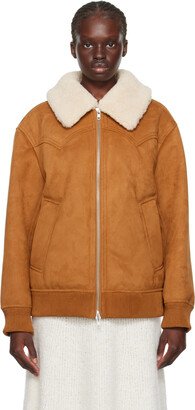 Tan Lillee Faux-Shearling Jacket