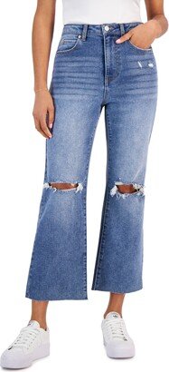 Juniors' High-Rise Cropped Flare-Leg Jeans