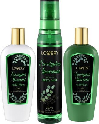 Lovery 3-Pc. Eucalyptus Spearmint Bath & Body Set