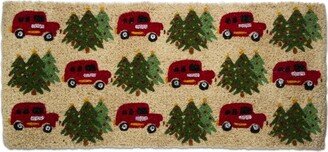 tagltd 1'6x3'3 Whimsy Christmas Doormat Xmas Holiday Tree Estate Christmas Coir Doormat