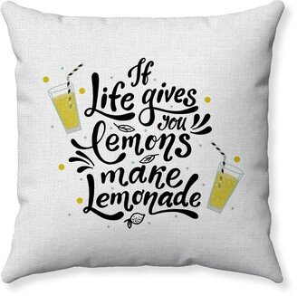 Farmhouse Lemonade Pillow - Lemon Typography Home Decor Summer Inspired Inspirational Throw