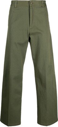 Mid-Rise Wide-Leg Trousers-AN