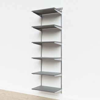 Elfa Classic 2' Basic Melamine Shelving Grey