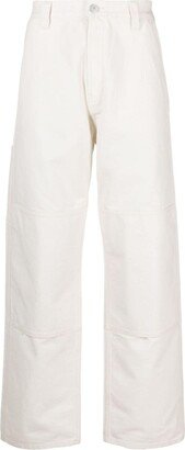 Mid-Rise Cotton Loose Trousers