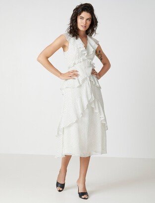 Marden Dotted Ruffle Dress