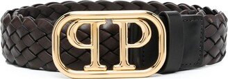 Braided Logo Buckle Belt