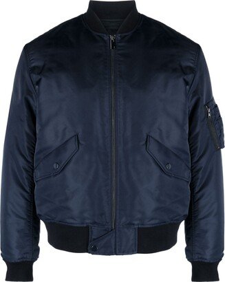 Padded Zip-Up Bomber Jacket