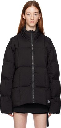 Black Stand Collar Puffer Jacket