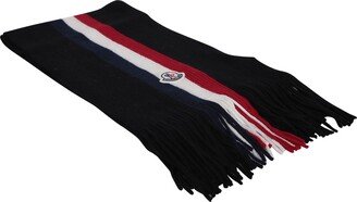 Tricolor Band Black Scarf