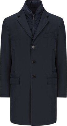 Single-Breasted Long-Sleeved Coat-AB