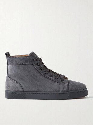 Louis Orlato Grosgrain-Trimmed Suede High-Top Sneakers