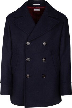 Long-Sleeved Double-Breasted Coat-AA