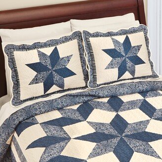 Collections Etc Sienna Star Scalloped Edge Pillow Sham