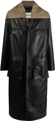 Oversized Faux Leather Coat