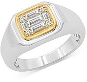 Men's Mosaic Diamond Ring in 14K White & Yellow Gold, 0.50 ct. t.w. - 100% Exclusive