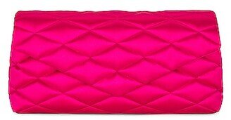 Large Sade Puffer Clutch in Fuchsia